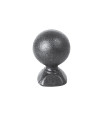 Pommeau sphérique hauteur 45mm ø30mm embase carrée 25x25mm, pommeau pour poteau ou escalier en acier forgé