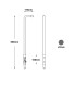 Verrou pistolet 500mm rond de ø16mm acier cadmié à souder