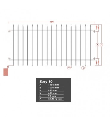Grille cloture EASY 10 prête à poser