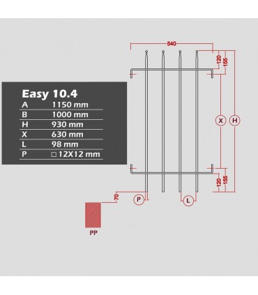 Grille cloture EASY 10.4 prête à poser