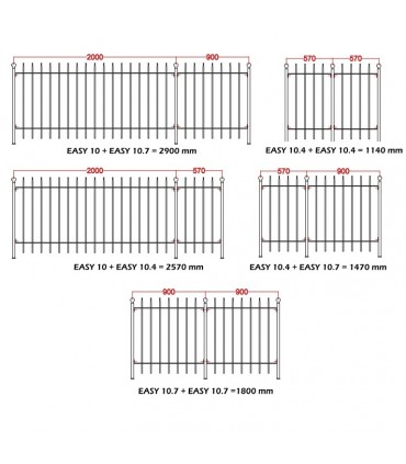 Grille cloture EASY 10.7 prête à poser