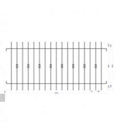Grille de cloture VIENNA 10 prête à poser