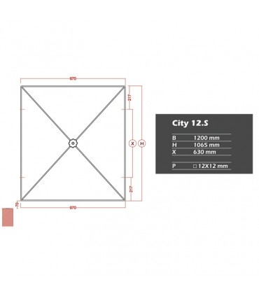 Barrière urbaine CITY 12S prête à poser