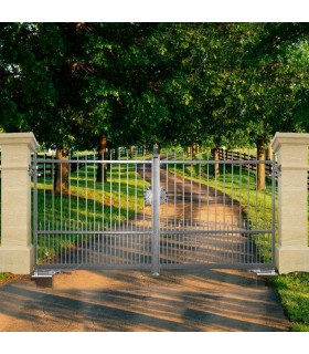 Portail fer forgé IRIS 3.5m carré de 12x12mm galvanisé motorisable ou manuel