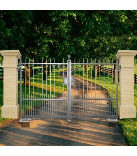 Portail fer forgé IRIS 3m carré de 12x12mm  galvanisé manuel ou motorisable