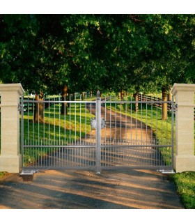 Portail fer forgé DEMETRA 3,5m rond de ø14mm galvanisé manuel ou motorisable