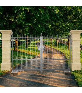 Portail fer forgé DEMETRA 3m rond ø14mm  galvanisé manuel ou motorisable