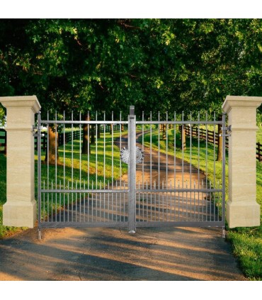 Portail fer forgé DEMETRA 3m rond ø14mm  galvanisé manuel ou motorisable