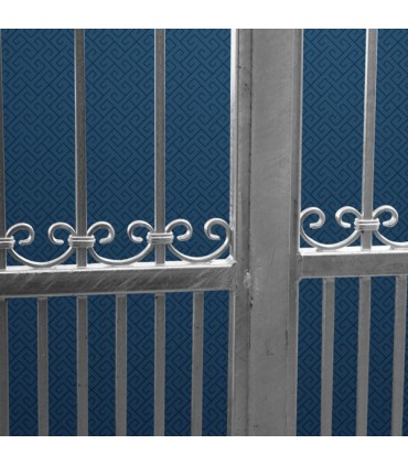 Portail fer forgé GEA 3.5m carré de 14x14mm galvanisé manuel ou motorisable