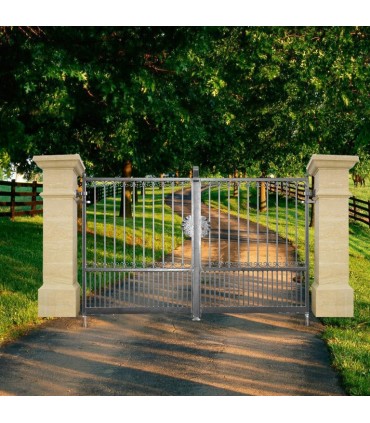 Portail fer forgé GEA 3m carré de 14x14mm galvanisé manuel ou motorisable