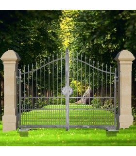 Portail fer forgé ARGO 3m carré de 12x12mm galvanisé manuel ou motorisable