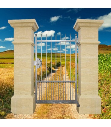 Portillon fer forgé ATENA 1,1m carré de 12x12mm ouverture droite ou gauche