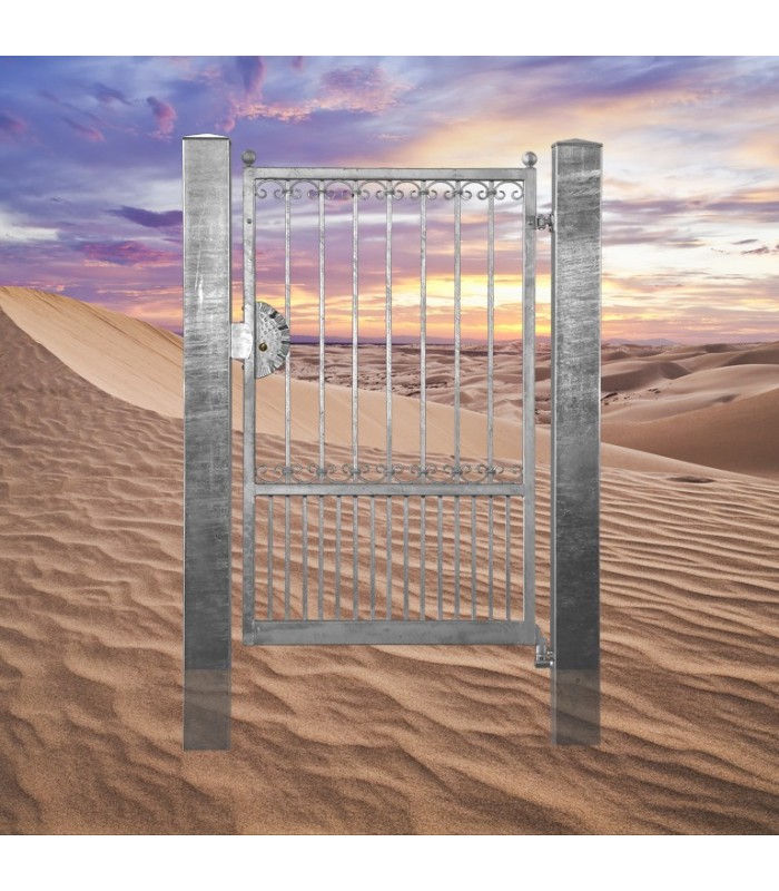 Portillon fer forgé GEA 1,1m carré de 14x14mm ouverture droite ou gauche