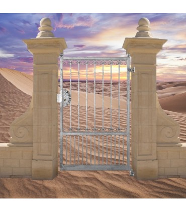 Portillon fer forgé GEA 1,1m carré de 14x14mm ouverture droite ou gauche