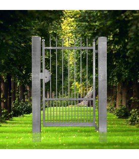 Portillon fer forgé ARGO 1,1m carré de 12x12mm ouverture droite ou gauche