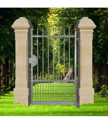 Portillon fer forgé ARGO 1,1m carré de 12x12mm ouverture droite ou gauche