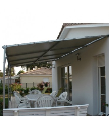 Pergola murale Mistral 6mx4m  livrée en kit à assembler sans soudure
