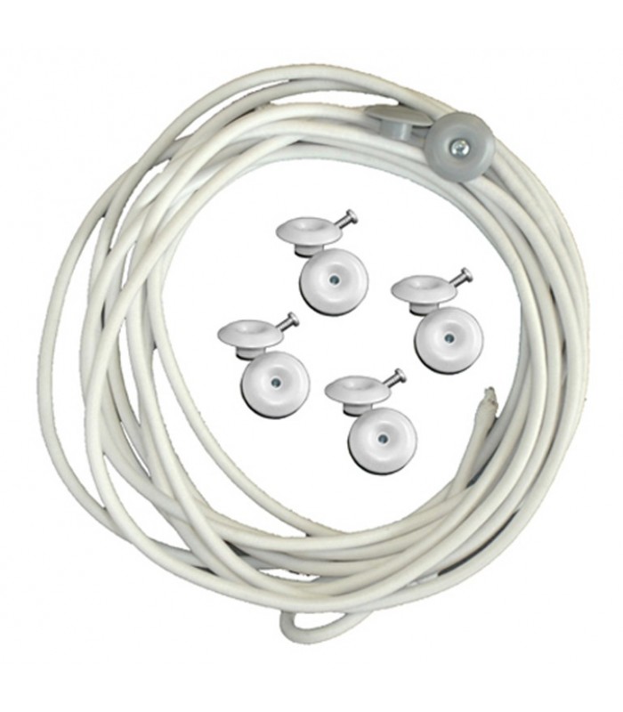 Lot d'accessoires pour fixation d'une bâche de pergola 6x4m maximum