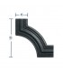 Moulure d'angle pour profilé 45x16 hauteur 125mm pour soubassements de portails