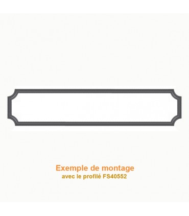 Moulure d'angle pour profilé 35x12 hauteur 125mm pour soubassement de portail