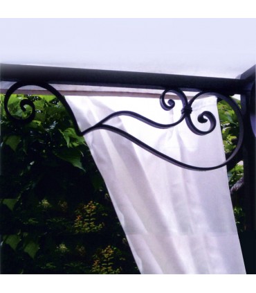 Volute assemblée fer forgé H760x260mm plat de 30x8mm