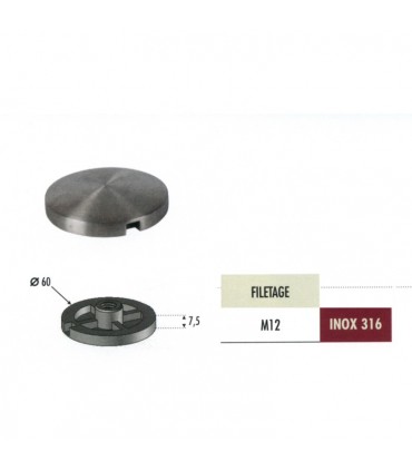 Plaque de serrage de système pour marche INOX316
