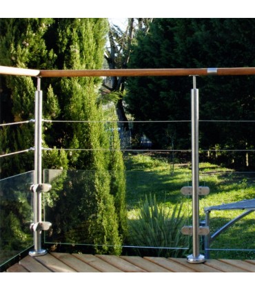 Support d'angle 90° de main courante Ø42,4mm INOX304