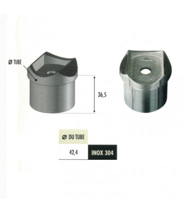 Support de main courante Ø42,4mm INOX304