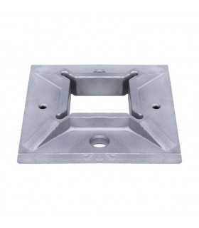 Connecteur droit, plaque de fixation pour 40x40mm Ø42,4mm INOX316