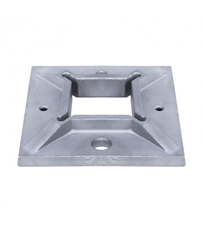 Connecteur droit, plaque de fixation pour 40x40mm Ø42,4mm INOX316