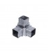Connecteur 3 axes de tube carré 40x40mm INOX316