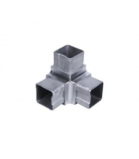 Connecteur 3 axes de tube carré 40x40mm INOX316