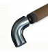 Finition coudée 90° Ø42,4mm INOX316 pour rampes en bois