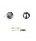 Boules pleines INOX304 Ø17,5mm avec trou borgne Ø12mm