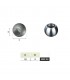 Boules pleines INOX304 Ø18,5mm avec trou borgne Ø14mm