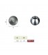 Boules pleines INOX316 Ø17,5mm avec trou borgne Ø12mm
