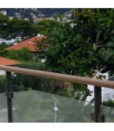 Pince à verre carrée 45mm en INOX316 pour tube Ø42,4mm