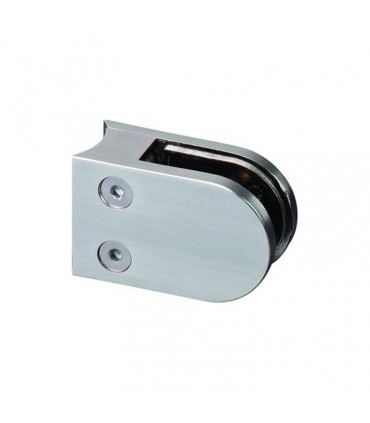 Pince à verre ronde 64mm en zamac brossé pour tube Ø42,4mm