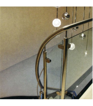 Pince à verre ronde 64mm en INOX316 pour tube Ø48,3mm