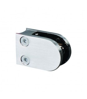 Pince à verre ronde 41mm en zamac brossé pour rond Ø18mm