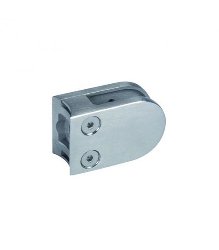 Pince à verre ronde 41mm en inox 316 brossé pour poteau Ø42,4mm