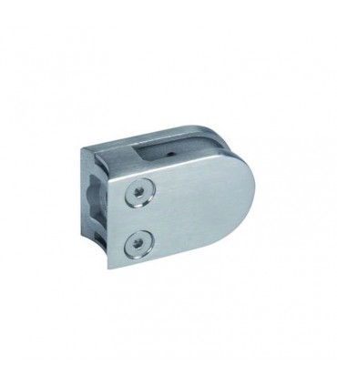 Pince à verre ronde 41mm en inox 316 brossé pour poteau Ø42,4mm