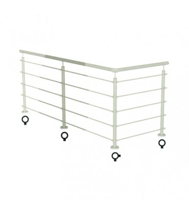 Poteau Ø42,4mm départ ou intermédiaire taraudé montage câble ou rond plein INOX316