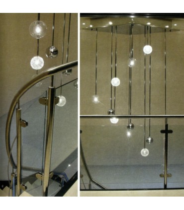 Poteau Ø42,4mm de départ taraudé pour montage de verres INOX316