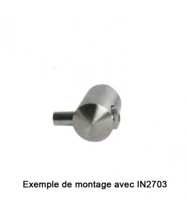 Connecteur en applique pour câble Ø4mm sur tube Ø42,4mm