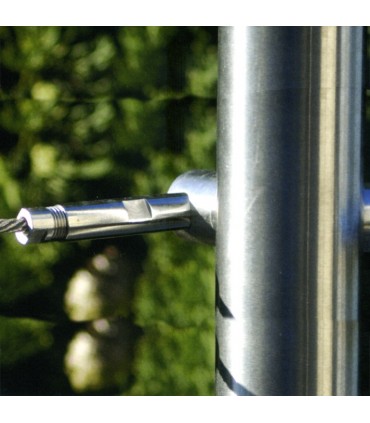 Connecteur en applique pour passage câble Ø4mm sur tube ø42,4mm