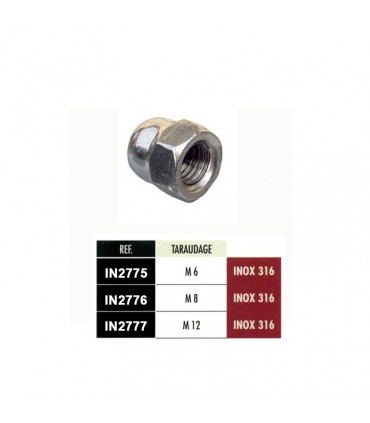 Ecrou hexagonal acier inox 316 M6 à M12