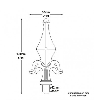 Pointe de lance lys 130