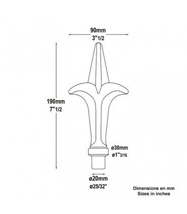Pointe de lance lys 190