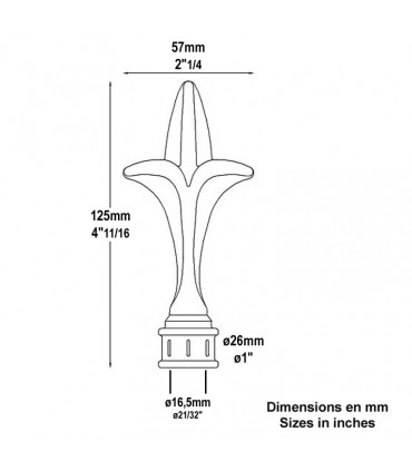 Pointe de lance lys 125
